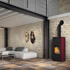 EDILKAMIN - Termostufa a LEGNA Stufa IDRO Riscaldamento Classe A+ FLAMMA Kw.14,2