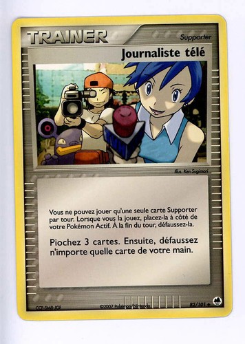 Carte POKEMON FR - JOURNALISTE TELE - 82 / 101 - EX île des dragons - Trainer