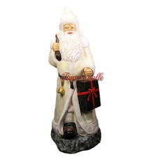 Weihnachtsmann weiß Weihnachts Dekoration Figur Advent Nikolaus lebensgroß Deko