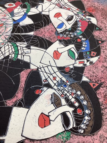 Tiefeng Jiang Moonlight Dance Serigraph 232/260 SIGNED 1986 中国 艺术家 江铁丰 画作 - 第 15/15 張圖片