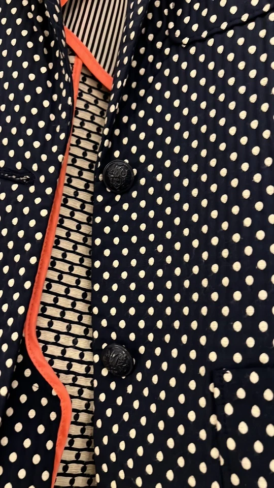 Blazer Gap The Academy Lunares Azul y Blanco Talla 4 Foto 4 de 4