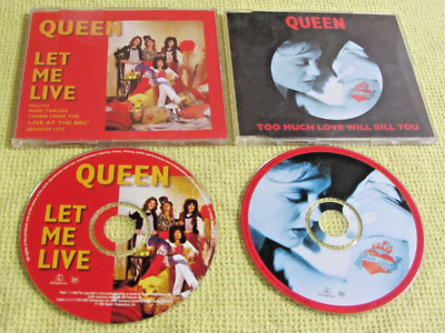 Queen Too Much Love Will Kill You & Let Me Live 2 CD Singles ft BBC live tracks