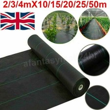2/3/4m Weed Suppressant, Landscape Garden Fabric, Weed Control Barrier Membrane