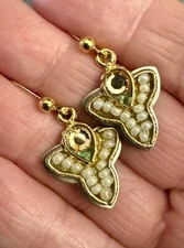 Vtg Ayala Bar Beaded Dangle Earrings 