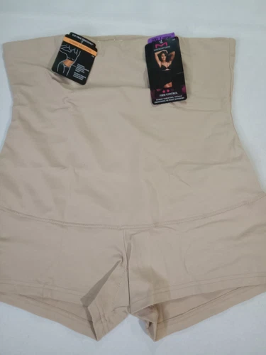 NEW Maidenform Women's 2XL Tummy Solutions Beige High Waist Boyshort Vintage 90s