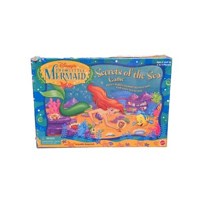 Vintage The Little Mermaid Secrets of the Sea Board Game Disney Mattel 1997 NEW