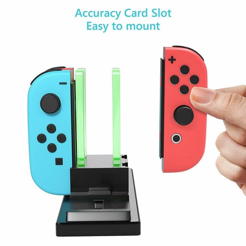 6en1 pour Nintendo Switch Joy Con & Pro Controller Charger Charging Dock Station - Photo 4/6