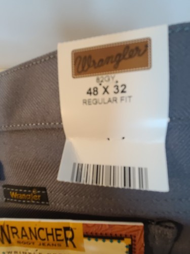 NWT Wrangler Wrancher Boot Jeans Gray. 48x32 - Picture 3 of 7