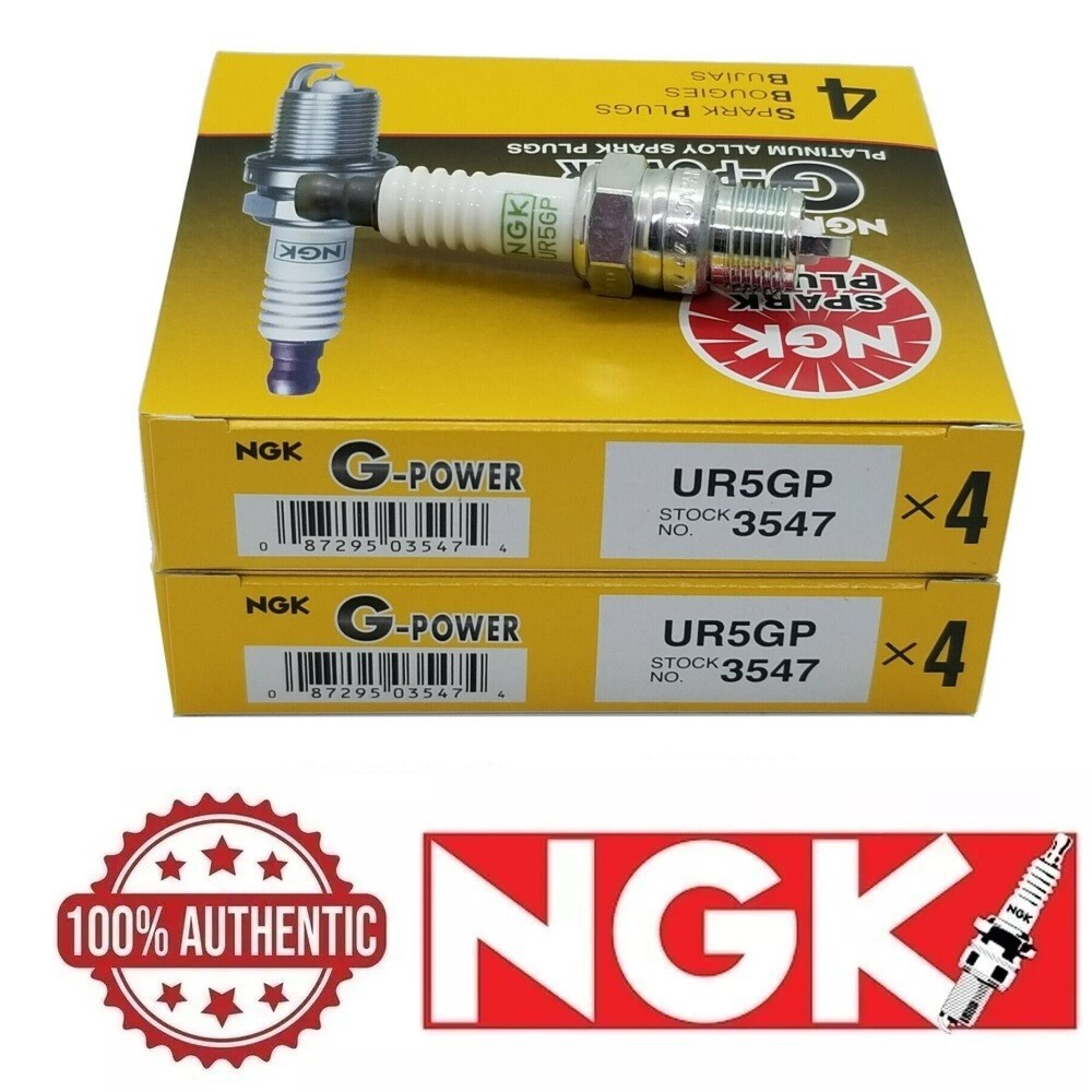 NGK Spark Plug 3547 8-PACK G-Power UR5GP 14mm Copper Core Platinum, HR 5