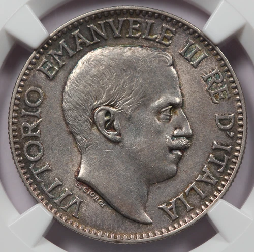 Italy Somaliland 1912 R Rupia Silver Coin NGC AU58 Vittorio Emanuele III KM#6 AU
