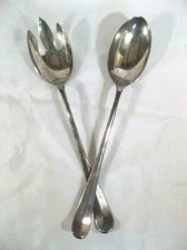 Silverplated Salad Server Set - 13" Salad Spoon and Salad Fork