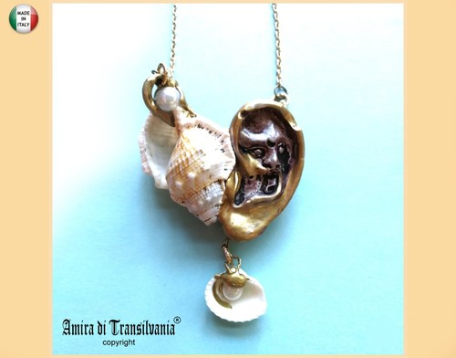 Jewelry Necklace Pendant Pearls Shell Luxury Greek Mythology Ear Sea Life Luxury - Picture 12 of 24