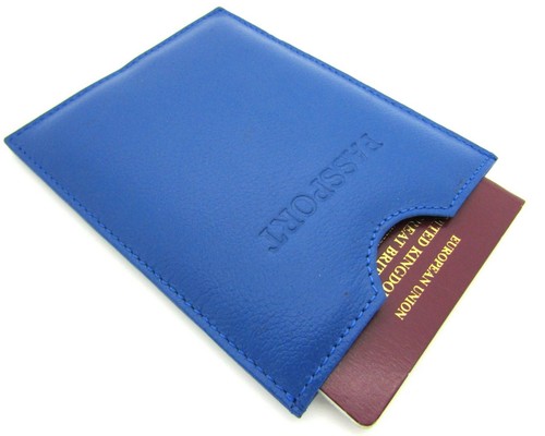New Real Leather Passport Holder Travel Wallet Holiday Documents RFID Blocking - Picture 19 of 96