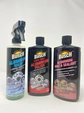 BUSCH Aluminum Polish 16 fl oz + Aluminum Wash + Wax and Sealant *COMPLETE KIT*