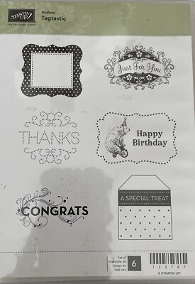 Tagtastic Stampin Up stamp set (6) Retired- NEW | eBay