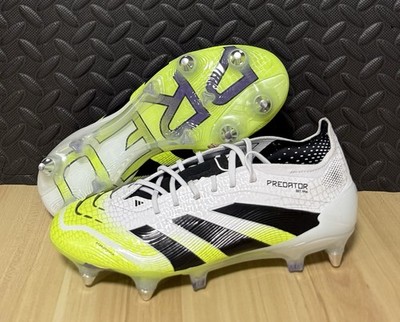 Adidas Predator Elite SG White Green Soccer Cleats JI1067 Mens Sz 5.5 Women 6.5