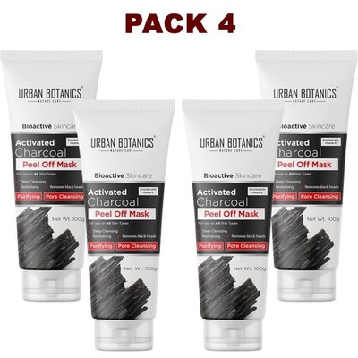 (PACK 4) Activated Charcoal Peel Of Mask For Men & Women Removing Blackheads USA