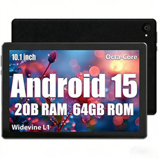 Tablet 10.1 inch 20GB ROM 1TB TF 64GB ROM WIFI Android15 Bluetooth Dual Camera