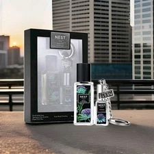 NEST Fragrances Indigo Perfume On-The-Go Set EDP & Rollerball Keychain ~ NIB