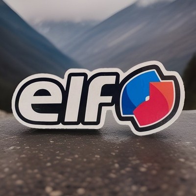 Elf Racing Oils Decal. *Glossy*Finish Size: 4 X 1.5 inch. Free Ship W/Tracking