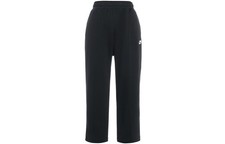 Nike Solid Color Letter Logo Straight-Leg Cropped Casual Pants