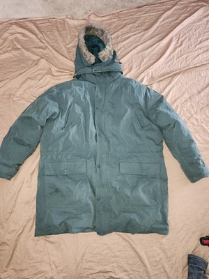 Vintage L.L. Bean Down Goose Winter Jacket Size XXL Snow Blizzard Fur Hood