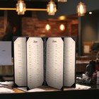 WeChef 5 Pack Menu Covers 8.5"x14" 6 Views Faux Leather Cafe Restaurant Bars — photo 10