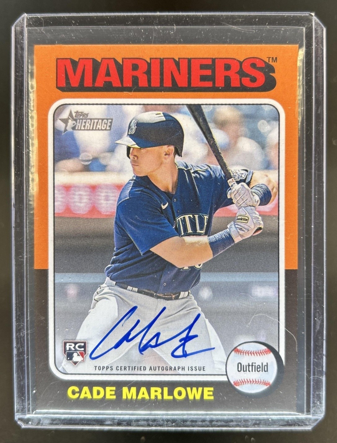2024 Topps Heritage High Number Cade Marlowe Real One Auto RC #ROA-CMA Mariners