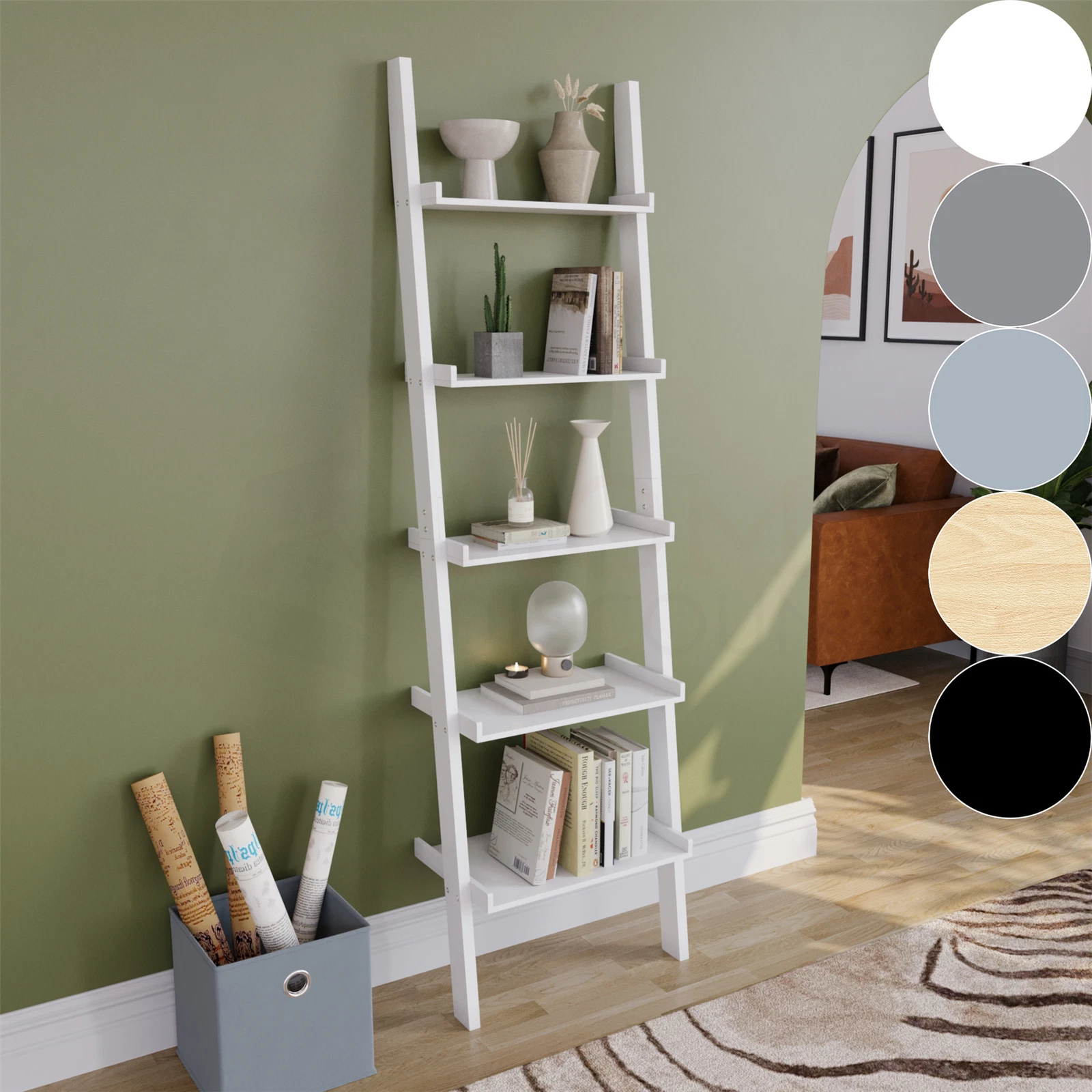 Ladder Shelving Bookcase 3 4 5 Tier Display Storage Shelf Unit Stand Wall Rack
Opens in a new window