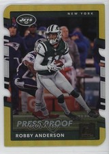 2017 Panini Donruss Press Proof Gold Die-Cut 18/25 Robby Anderson #71 ex1