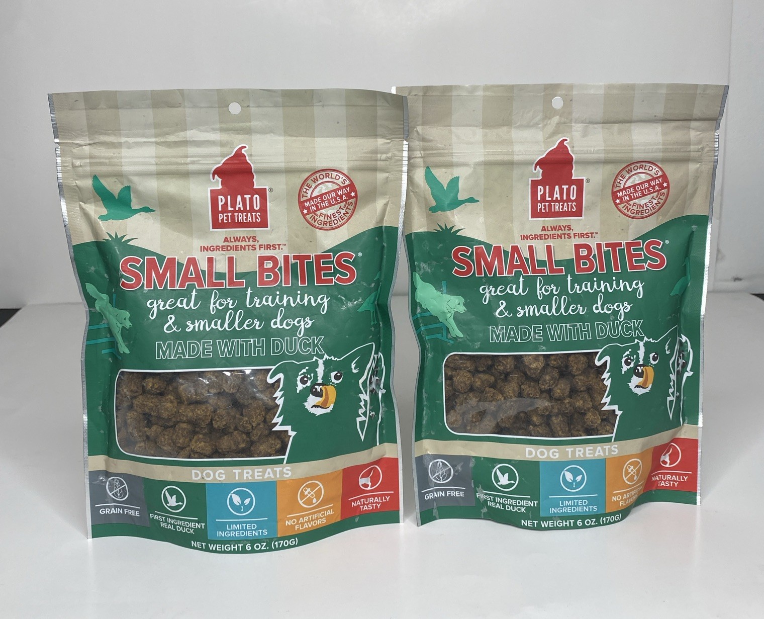 Plato Pet Treats Duck Grain Free Small Bites 6 Oz Nutrient R