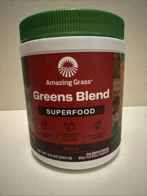 Amazing Grass Greens Blend Superfood Berry 8.5 oz 30 Servings