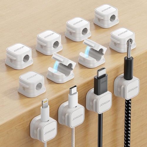 12 Pack Magnetic Cord Holder, Cord Organizer Cable Clip for Desk Management, ...