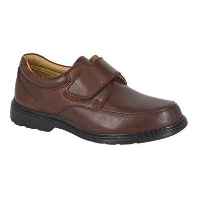 Roamers Herren Extra Weit Touch Verschluss Leder Schuhe E-3E Passform Größen 6-14