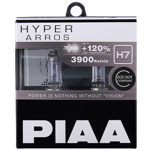 PIAA Hyper Arros 3900K Headlight Bulbs (Twin Pack) - H7 Fitment - Picture 1 of 2