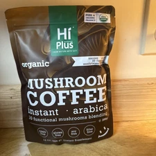 HiPlus Nutrition Organic Mushroom Coffee Instant Arabica 158 Servings