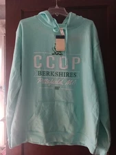 CCOP Country Club Of Pittsfield Berkshires Of Mass Aqua Hoodie Sweatshirt NwT...
