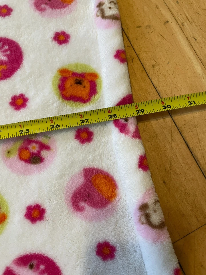 Manta Tiddliwinks Selva Bebé Niña Blanca Rosa Vellón Círculo Flor Safari Foto 2 de 4