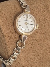 Vintage Omega Ladies Cal 484 17J 80 Micron Gold Plated Rolled Gold Bracelet 1965