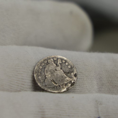 1852 US Seated Liberty Dime 10c Damage Bent/Gough