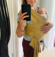 Solly Baby Wrap Carrier Golden Sun for Newborn to Toddler 8-25 Lbs 100 TENCEL