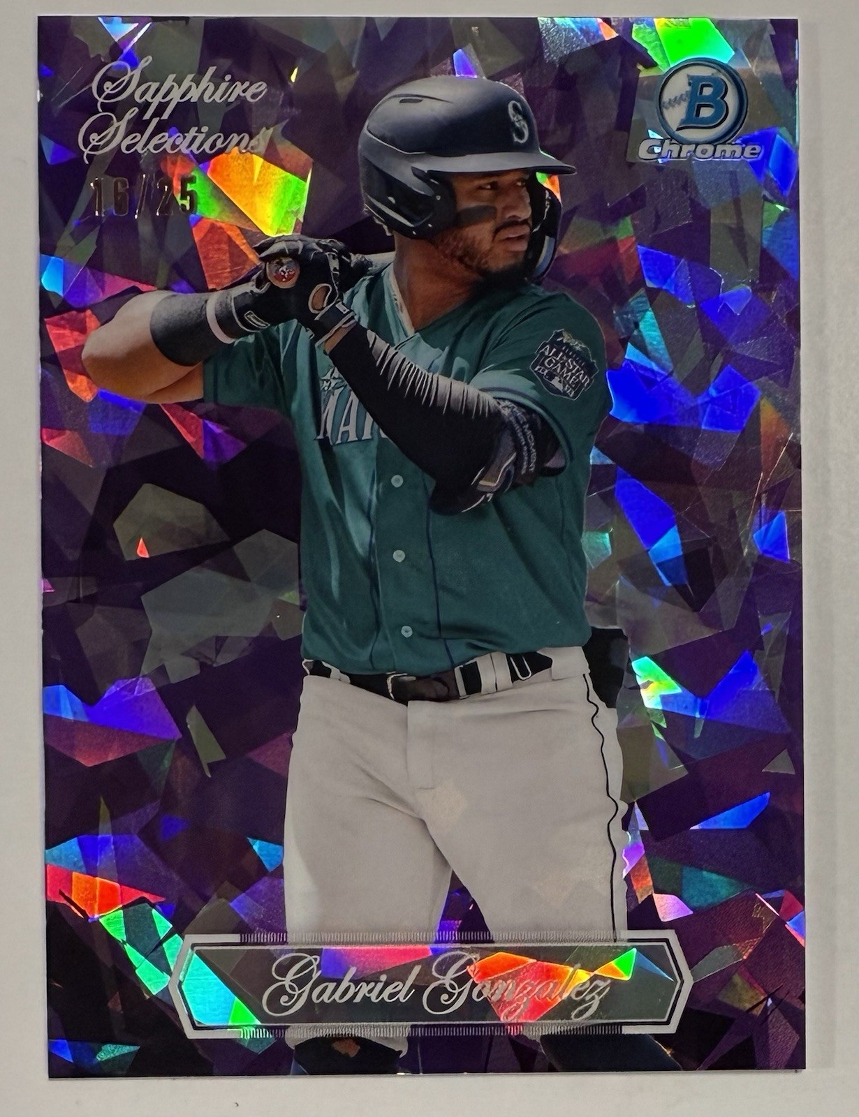 Gabriel Gonzalez 2023 Bowman Chrome Sapphire Selections Purple #d 16/25 #BSS-12
