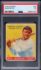 1933 GOUDEY #53 BABE RUTH PSA 1