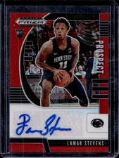 Lamar Stevens Penn State Basketball Red Panini Prizm Autograph Rookie Card /199