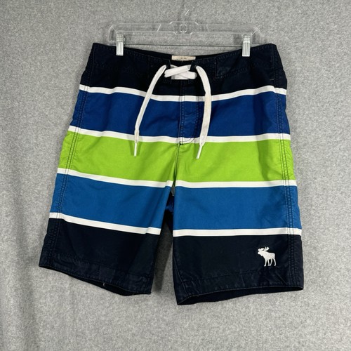 Abercrombie & Fitch Herren Boardshorts Gr. Large blau grün ungefüttert Schwimmen Strand - Bild 1 von 14