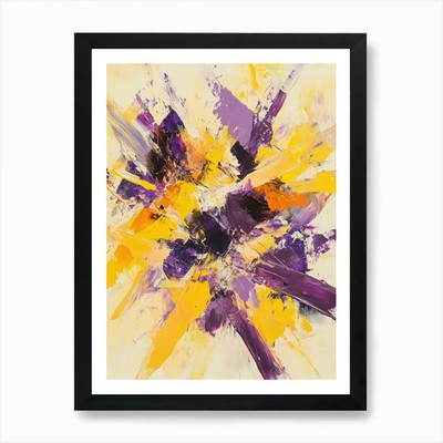 Purple Explosion 1 Kunstdruck gerahmt gerahmt Wandbild Poster Leinwanddruck Bild