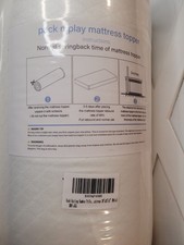 Hush Nutting Bamboo Portable Play Yard Mattress Topper 3in thickness White