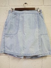 Bill Blass Vintage Light Wash Denim Skort Women's Size 16 Pickleball Tennis Hike