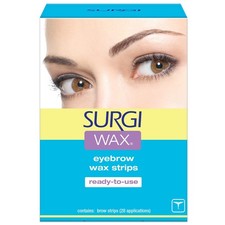 Surgiwax Eyebrow Wax Strips, Ready to Use Brow Shapers, 28 Applications, (Pack o