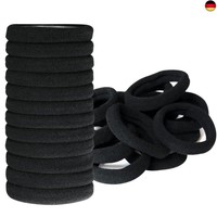 Haargummi, 50 StüCk Haargummis Schwarz, Dickes Baumwolle Haargummi, Weich